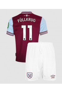 West Ham United Niclas Fullkrug #11 Babyklær Hjemme Fotballdrakt til barn 2024-25 Korte ermer (+ Korte bukser)